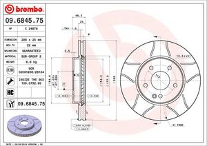 Remschijf BREMBO, Remschijftype: Gespleten: , u.a. für Mercedes-Benz