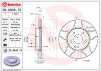 Remschijf BREMBO, Remschijftype: Gespleten: , u.a. für Mercedes-Benz