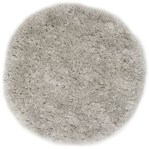 Floki - Hoogpolig Vloerkleed - Zilver-Ø 120 cm