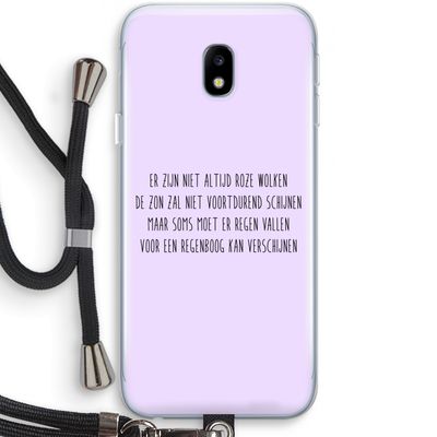 Regenboog: Samsung Galaxy J3 (2017) Transparant Hoesje met koord