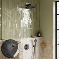 Regendouche set SaniClear Evolution Curved | 30 cm | Incl.Inbouwdeel | 2 standen handdouche | IJzer Verouderd