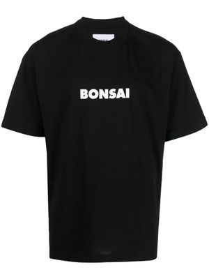 Bonsai t-shirt en coton à logo imprimé - Noir