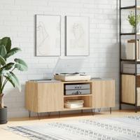 Platenkast 121x38x48 cm bewerkt hout sonoma eikenkleurig