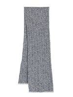 Brunello Cucinelli écharpe en cachemire à design nervuré - Bleu