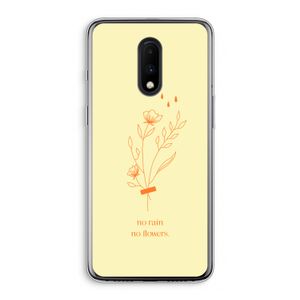 No rain no flowers: OnePlus 7 Transparant Hoesje