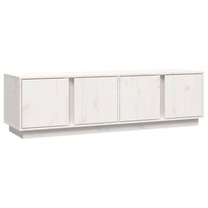 vidaXL Tv-meubel 140x40x40 cm massief grenenhout wit