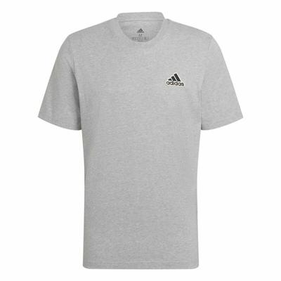 Heren-T-Shirt met Korte Mouwen Adidas Essentials Feelcomfy Grijs - Maat: S