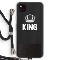 King zwart: Pixel 4a 5G Transparant Hoesje met koord