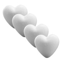 Piepschuim hobby vorm - 4x - hart - 15 cm - DIY knutsel figuren