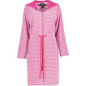 Cawö Cawo Dames Korte badjas met rits en capuchon, extralicht 834 27 Pink Maat XS