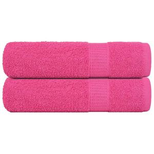 VidaXL Badhanddoeken 2 st 100x150 cm 360 g/m² 100% katoen roze