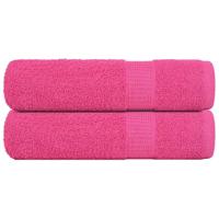 VidaXL Badhanddoeken 2 st 100x150 cm 360 g/m² 100% katoen roze