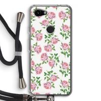 Kleine roosjes: Pixel 3a Transparant Hoesje met koord