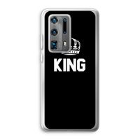 King zwart: Huawei P40 Pro Plus Transparant Hoesje