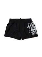 DSQUARED2 KIDS short de bain à logo Icon imprimé - Noir