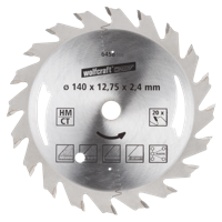 Wolfcraft Handcirkelzaagblad | HM | 20 Zähne | Ø140mm | 1 stuk - 6458000 - thumbnail