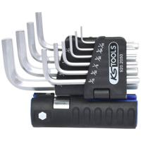 KS Tools 920.2050 Inbus Haakse schroevendraaierset 1/16 inch, 5/64 inch, 3/32 inch, 1/8 inch, 5/32 inch, 3/16 inch, 7/32 inch, 1/4 inch, 5/16 inch, 3/8 inch