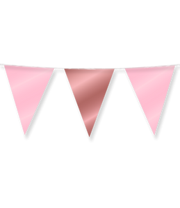 Folie Vlaggenlijn Roségoud/Roze (10m)