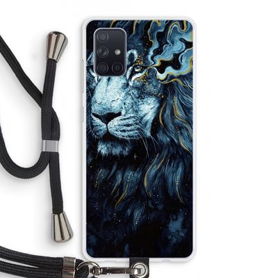 Darkness Lion: Samsung Galaxy A71 Transparant Hoesje met koord