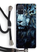 Darkness Lion: Samsung Galaxy A71 Transparant Hoesje met koord