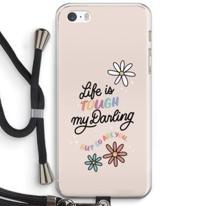 Tough Life: iPhone 5 / 5S / SE Transparant Hoesje met koord