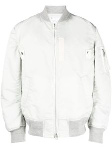 sacai veste bomber à fermeture zippée - Gris