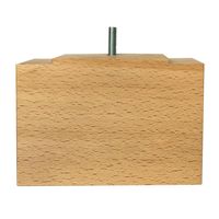 Rechthoekige houten meubelpoot 11 cm (M8) - thumbnail