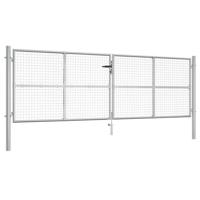 Poort 415x175 cm gegalvaniseerd staal zilverkleurig
