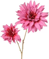 Everlands kunsttak dahlia 75cm roze