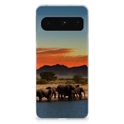 Google Pixel 8 Pro | TPU Hoesje | Olifanten