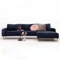 Sohome Loungebank Kimberley Velvet - Blauw