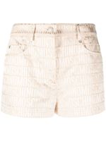 Moschino short court à logo en jacquard - Tons neutres - thumbnail