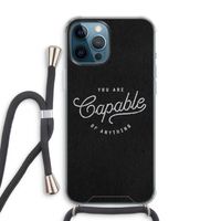 Capable: iPhone 12 Pro Max Transparant Hoesje met koord