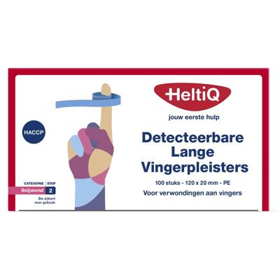 Heltiq Detect vingerpleister lang PE 120 x 20mm