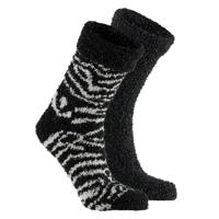 Apollo Kinderen bedsokken/huissokken - 2-pak - zwart/wit - maat 36-40