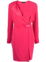Emporio Armani robe courte à taille ceinturée - Rose