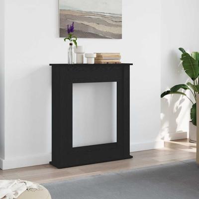 Haardombouw Zwarte Eiken 75x20x87,5 cm Engineered Wood