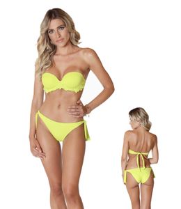 Badmode Emerara by DD' E (vlinder) bikini slip geelgroen