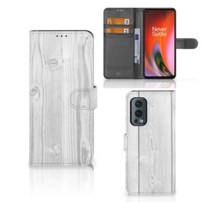 OnePlus Nord 2 5G | Book Style Case | White Wood