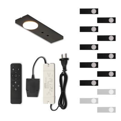 Set LED-opbouwspot met afstandsbediening Ludo zwart 3W 2700K 1-12 stuks