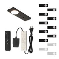Set LED-opbouwspot met afstandsbediening Ludo zwart 3W 2700K 1-12 stuks