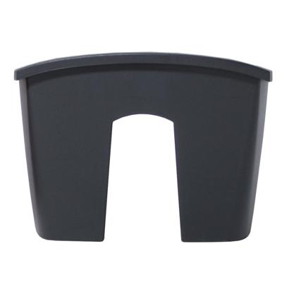 Prosperplast Plantenbak - railing - kunststof - 24 cm - antraciet - bloembak voor balkon