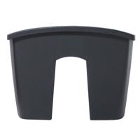 Prosperplast Plantenbak - railing - kunststof - 24 cm - antraciet - bloembak voor balkon