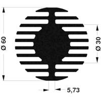 Fischer Elektronik 10104073 SK 578 50 ME LED-koellichaam 1.67 K/W (Ø x h) 60 mm x 50 mm