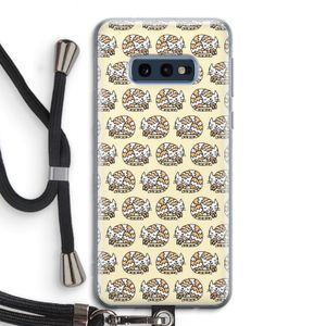 Slapende poes: Samsung Galaxy S10e Transparant Hoesje met koord
