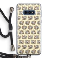 Slapende poes: Samsung Galaxy S10e Transparant Hoesje met koord