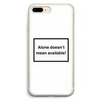 Alone: iPhone 7 Plus Transparant Hoesje - thumbnail