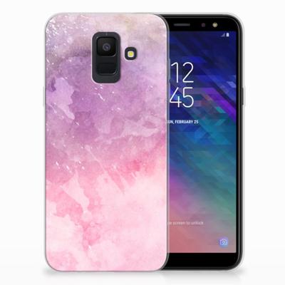 Smartphone hoesje Samsung Galaxy A6 (2018) Pink Purple Paint