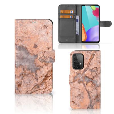 Samsung Galaxy A52 | Bookcase | Marmer Oranje