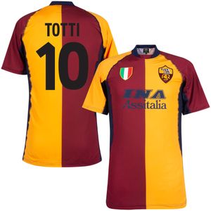 AS Roma Retro Voetbalshirt 2001-2002 + Totti 10